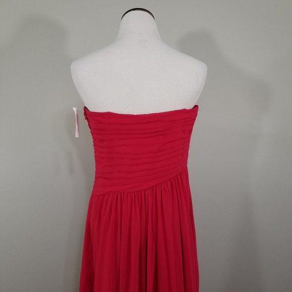 Nwt Jill Stuart Dress Sweetheart Strapless Ball Gown Size 10 Womens Red New $458 - Picture 7 of 15